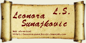 Leonora Sunajković vizit kartica